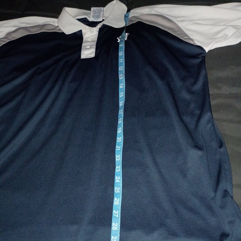 NY YANKEES TRUE FAN NAVY, WHITE & GREY POLO XL - Picture 3 of 10